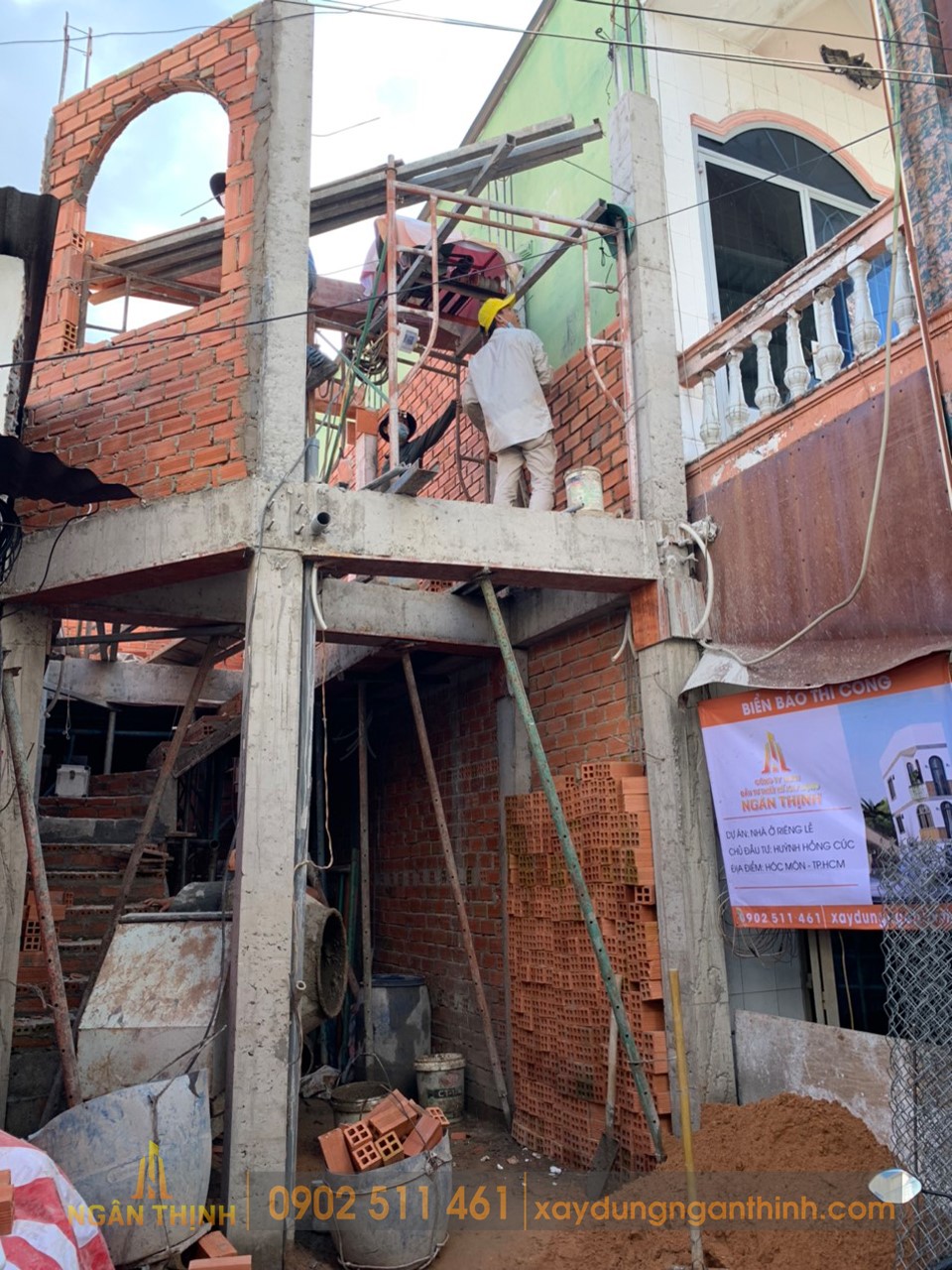 Hình ảnh công trình thi công xây dựng nhà ở tại Hóc Môn